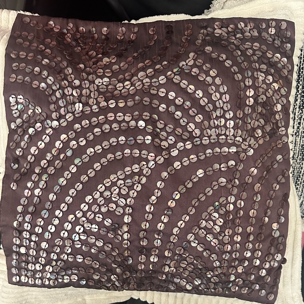 Purple Sequin Decorative Pillow pack of two covers